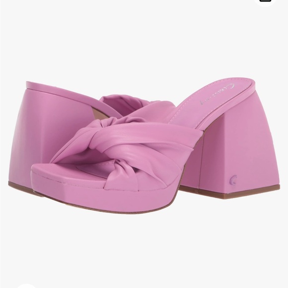 Circus By Sam Edelman Marianna Pink Chunky Heel Sandals Size 6.5 - Picture 5 of 9